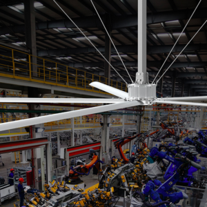 HVLS FAN INSTALLED AT MECHANICAL WORKSHOP