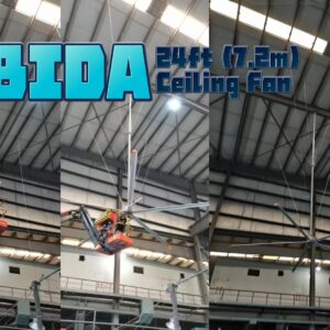 24ft/7.2m Giant Industrial HVLS Ceiling Fan Supporting Warehouse Cooling Systems